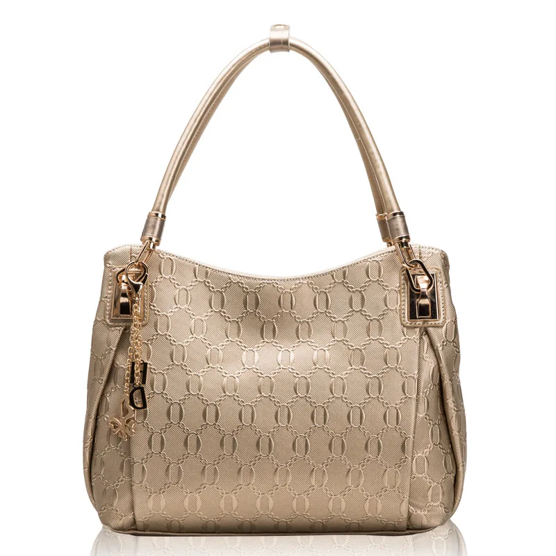 Ms. explosion models leather handbags Europe and the United States fashion zipper printing killer bags Trend dumplings shoulder