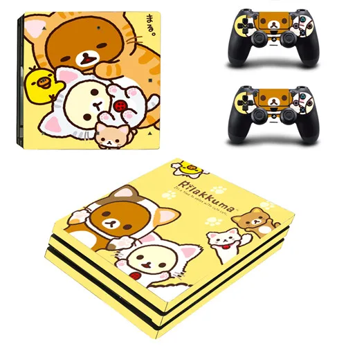 Hello kitty Cat PS4 Pro наклейка для кожи виниловая наклейка для консоли Playstation 4 и 2 контроллера PS4 Pro наклейка для кожи - Цвет: YSP4P-1150