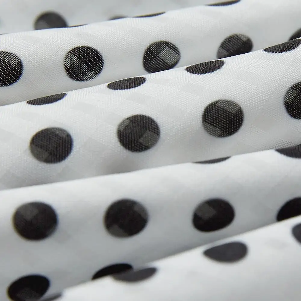  Xiaomi 10:07 elegant Fashion Bow Waist woman girl Polka dot V-neck Refreshing comfortable Female su