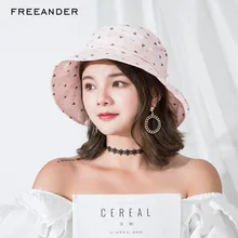 Freeander/ модная женская шляпа, походная шапка с бабочками для маленьких девочек, летние шапки, широкие полями, уличная однотонная пляжная Панама, шапки