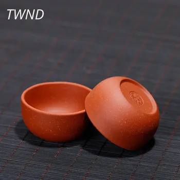 

3 Pieces yixing tea cups chinese tea mugs ore purple clay 30cc small zisha sand drinkware 9.5
