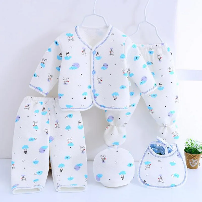 stylish baby clothing set Bekamille 5pcs/set Autumn Winter Newborn sets Baby warm Cotton Girls Boys cartoon suits  infant kids clothing Good quality baby clothing set line