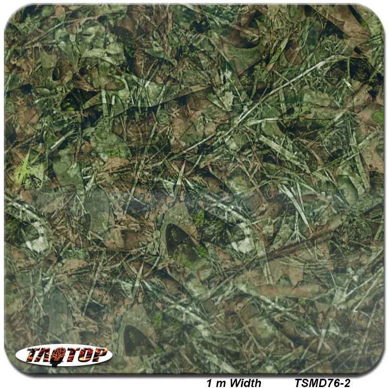 TSMD76 2 1M * 10M green grass camo camouflage Popular Hydro Dipping
