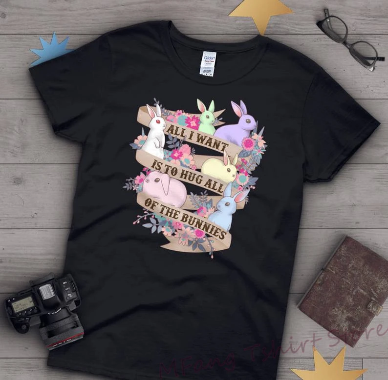 

Rabbit Shirt Women Men Rabbit Lover Gift Cute Bunny T-shirt Pet Lover TShirt Graphic Tee Tops Clothing