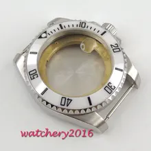 43 мм белый керамический ободок сапфир Cystal мужские часы корпус Калибр ETA 821A 2836 Move men t