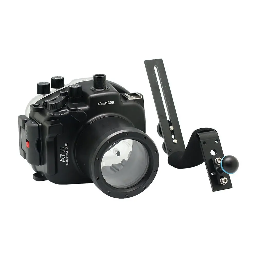 Per Sony A7 Ii A7S A7R Mark Ii 28-70 Ilce-7 Ii 28-70Mm A7M2 Subacquea Impermeabile Immersione Subacquea Della Macchina Fotografica Custodia + Allumini