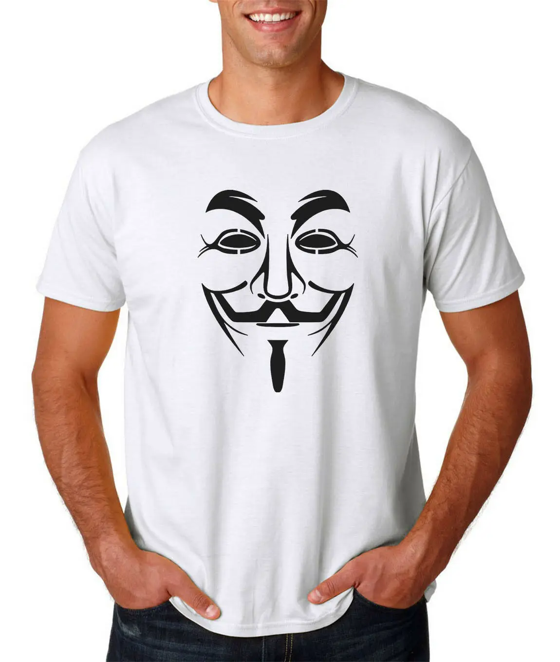 Маска Анонимус футболка S 3XL V Vendetta Guy Fawkes Disobey Freedom Hacker|Футболки| |