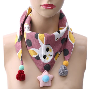 

Spring Baby Girls Animal Print Scarves Autumn Winter Boys Girls Shawl Children Cotton Neck Collars Warm Kids Neckerchief