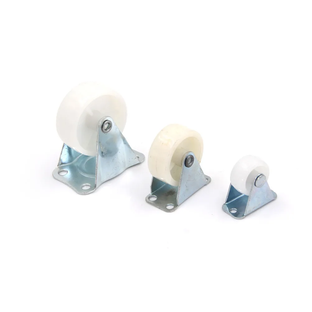 4pcs 2 Color Directional Casters  1"/1.5"/2" Wheel Castor Nylon Dual Roller Wheel For Platform Trolley Chair Swivel Casters Tool