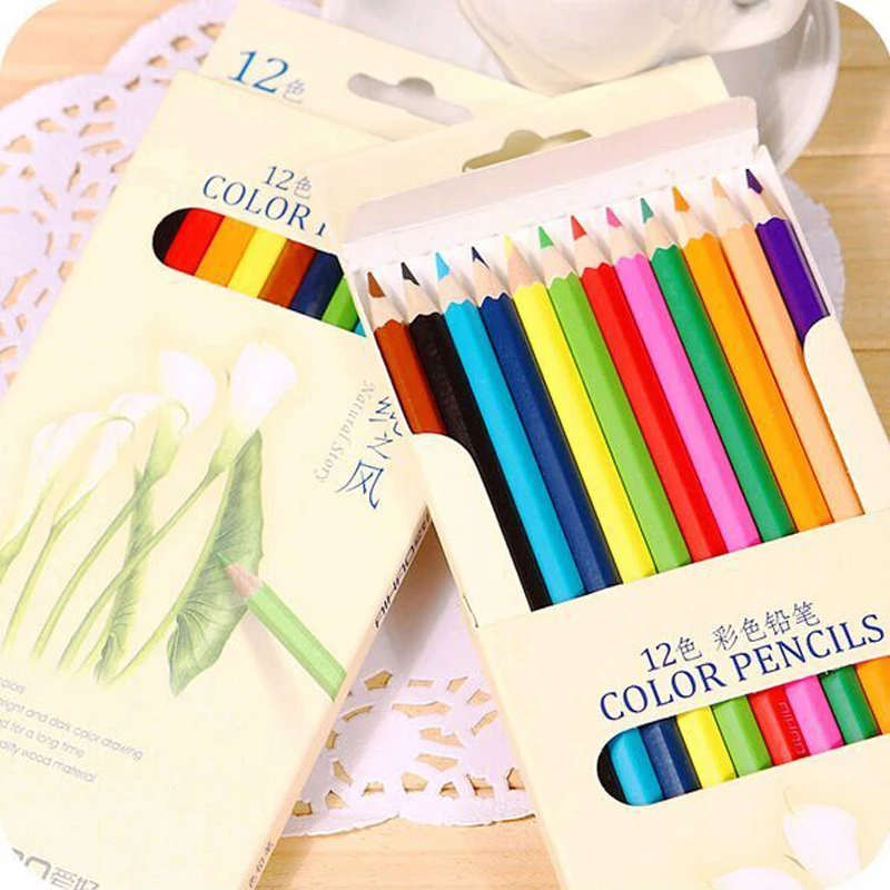 12/18/24/36pcs Environmental Box Colored Pencils Painting Drawing