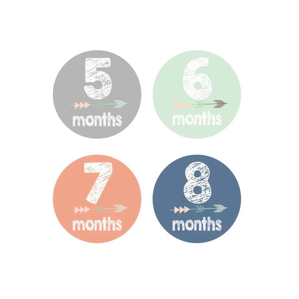 12 шт./компл. 1-12 месяцев новорожденных знаки-наклейки DIY альбом для скрапбукинга мультфильм детская подставка для фото ежемесячно
