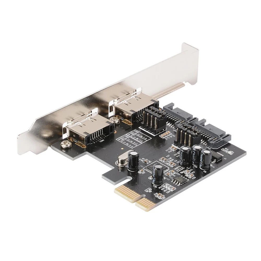 

Desktop PCI-E to SATA 3.0 Expansion Card 2-Port SATA 3.0 + 2-Port ESATA Support SSD System Start For Windows 2003 / XP / Vista/7