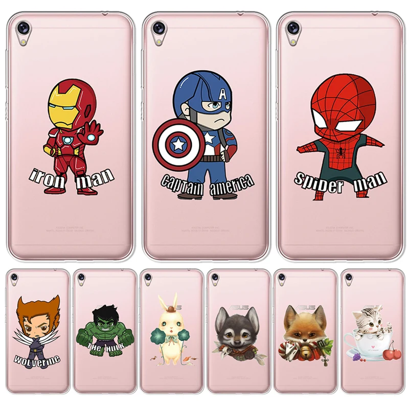 Luxury Soft TPU Silicone For Asus Zenfone Live ZB501KL Max 3 4 Pro M1 ZB602KL ZC520KL ZC520TL Marvel cartoon phone case cover |