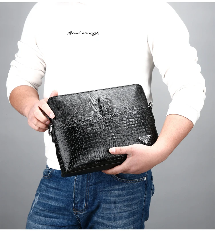 FEIDIKABOLO Новая роскошная кожаная мужская сумка дизайнерская Высококачественная сумка на плечо Мужская модная сумка через плечо мужская сумка-мессенджер из крокодиловой кожи