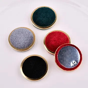 

Autumn and winter velvet gold lace round cloth buckle accessories DIY earrings earrings brooch material