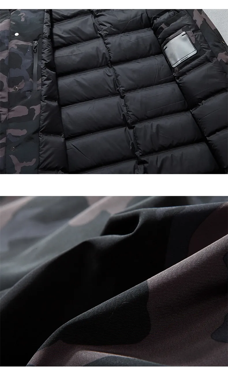 VSD Warm Winter Down Jacket Windproof Hooded Collar Men's Parka Male Big Coat Smart Casual Covered Button (11)