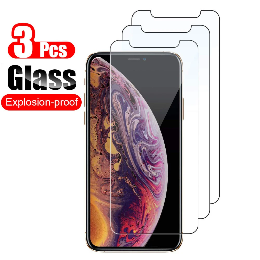 1-3 шт. закаленное Стекло для iPhone X 11 Pro XS и iPhone XS Max XR Экран протектор на iPhone7 7 8 6s 6 плюс защитные Стекло