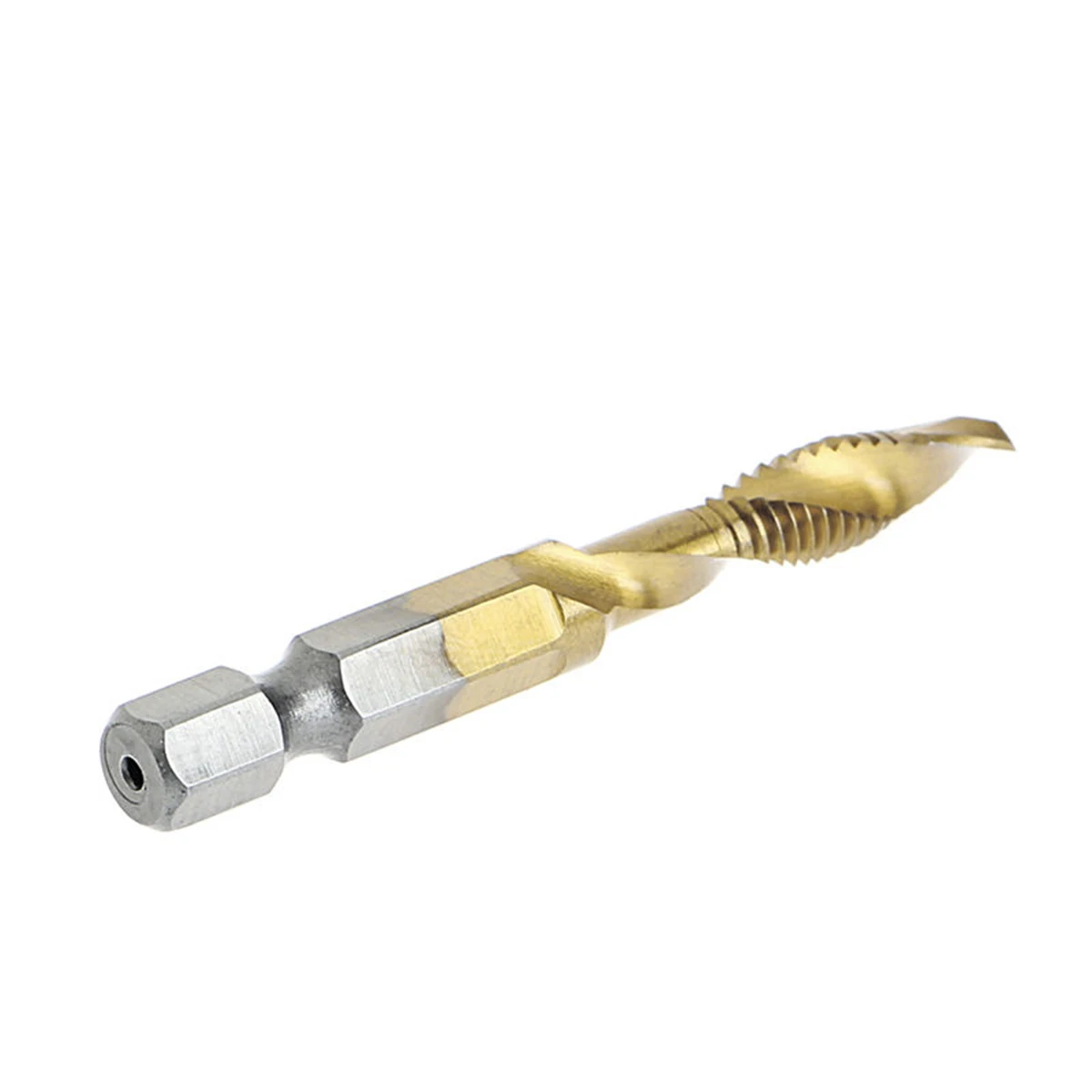 DWZ 4 Pieces New HSS4241 Titanium Coated Bits Drill Hex Shank Spiral Tap M3 M4 M5 M6