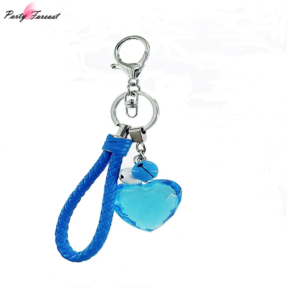 Cute Keychain Smiling Face Ball Keyring PU Foaming Crystal Keychains