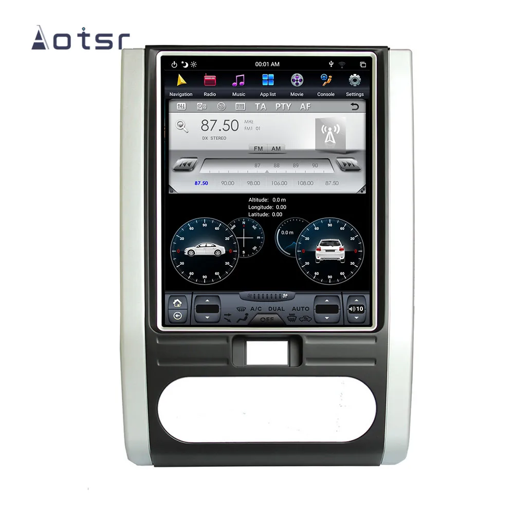 Sale Tesla style Android 8.1 GPS Navigation Car DVD Player For NISSAN X-trail/Qashqai 2005+ Car Auto radio stereo multimedia player 6