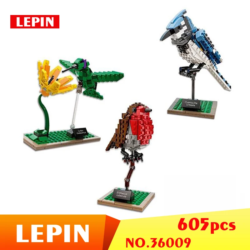 

Lepin 36009 Genuine Creative Series The Birds Set Children Educational Model Building kits Blocks Bricks Toys 21301