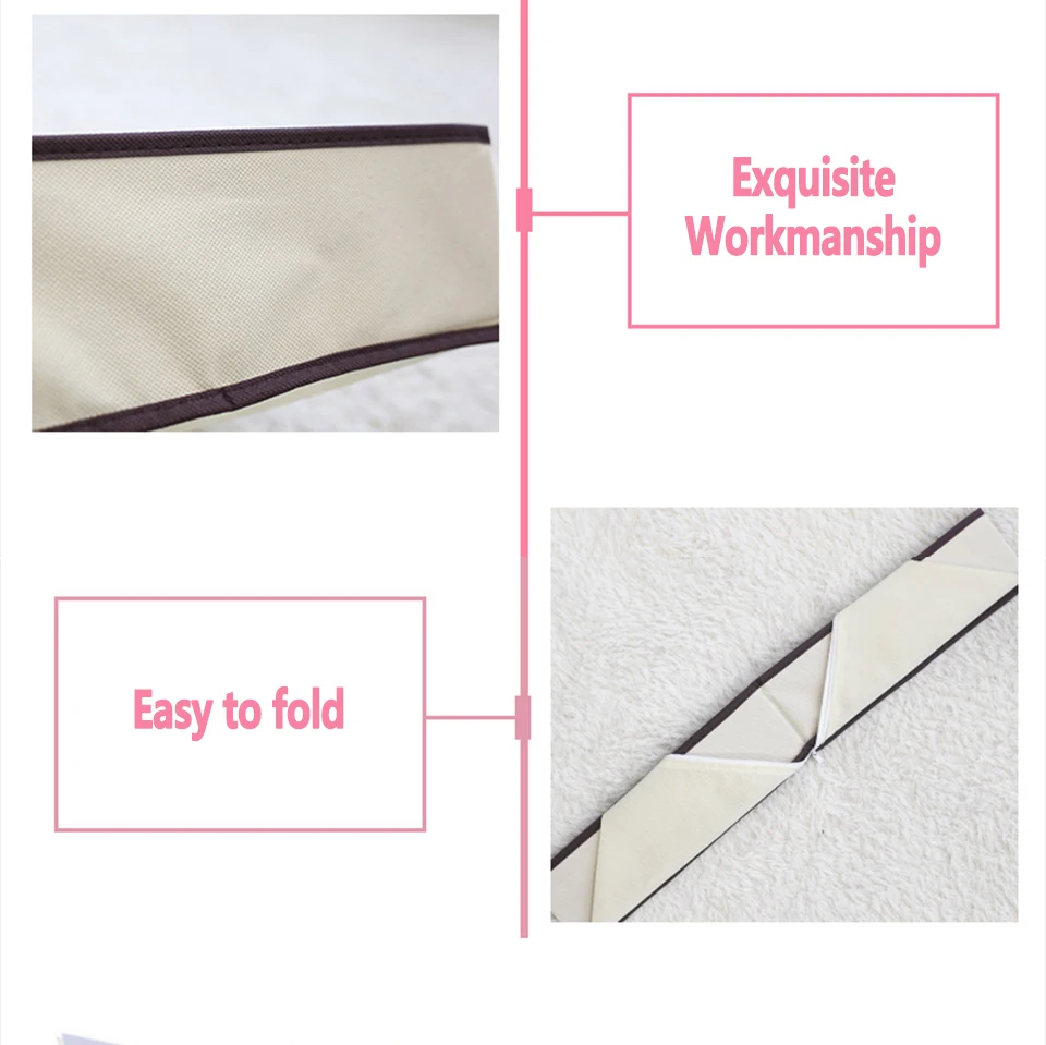 Foldable Organizer For Underwear Bra Socks Storage Box Multi Size Storage Bag Underwear Organizer Drawer Divider 5