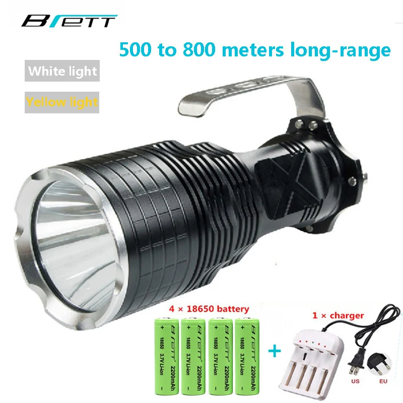 

Powerful LED Flashlight Hunting 18650 cree xm-l2 Yellow White 2 color optional Outdoor lighting waterproof Portable light