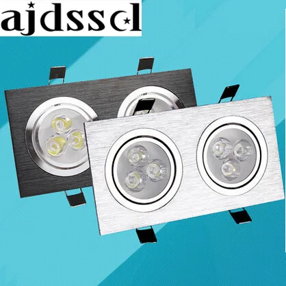 

1PCS LEDDownlight 12w 20W 28W Square double ledCeiling dimmable Epistar LED ceiling lamp Recessed Spot light Downlight 110V-220V