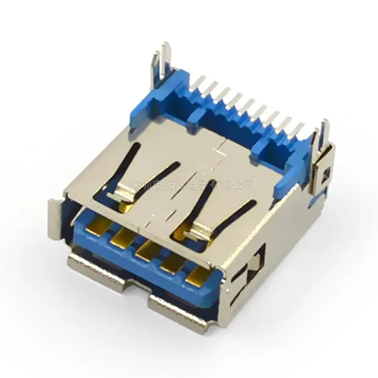 100 шт. USB host 3.0AF90 градусов SMT патч медь 3.0USB разъем|Соединители| |