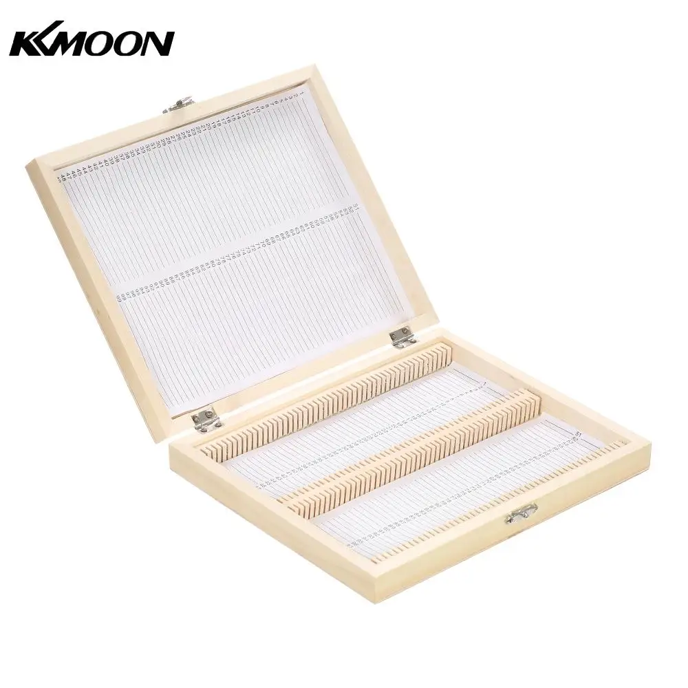 KKmoon 100 Places Wooden Slide Storage Box with Numbered Slots Contents