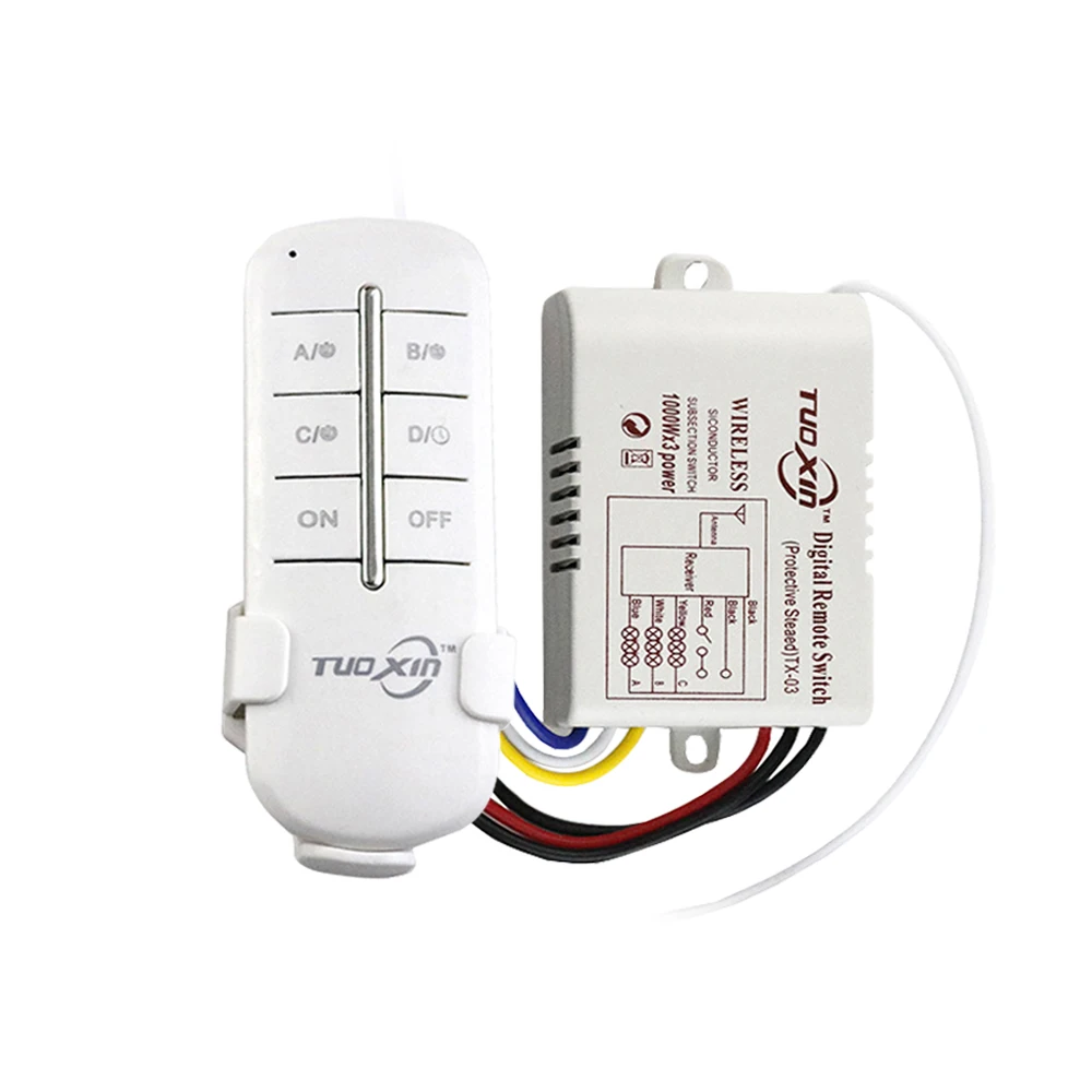 

3 Ways Wireless Remote Light Switch Controller ON/OFF Receiver Transmitter for LED Light Ceiling Panel Lamps Bulbs JQ