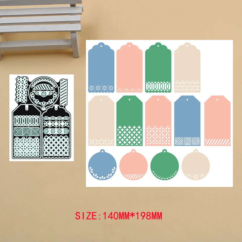 

16pcs Tags die set Metal Cutting Dies Craft Album Dies Scrapbooking New 2019 Dies Embossing Stencils Paper Card Making