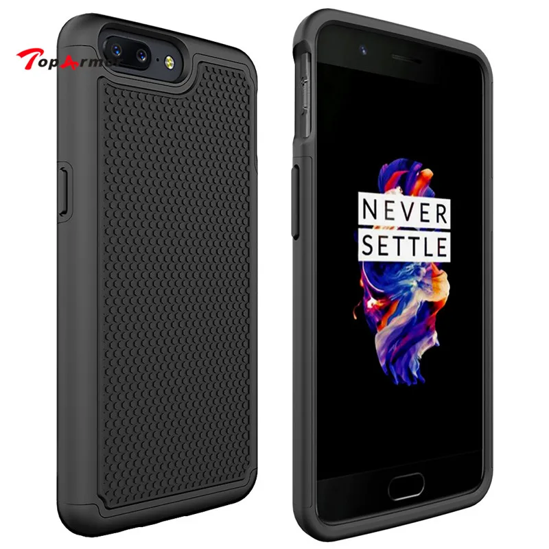 

TopArmor For One Plus 5 Phone case rubber cushion bumper dual cover armor shock drop protection case For One Plus 5 Phone case
