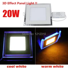 20 Вт квадратный Акриловый светодиодный потолочный купольный светильник точечная Лампа Теплый Холодный белый синий для дома гостиной внутреннего освещения