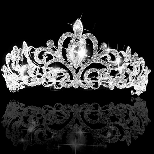 Горячее свадебное, королевское, для невесты выпускного вечера австрийский кристалл оголовье тиара Корона Вуаль ювелирные изделия для волос 5U7F 6SQ4 7EVH