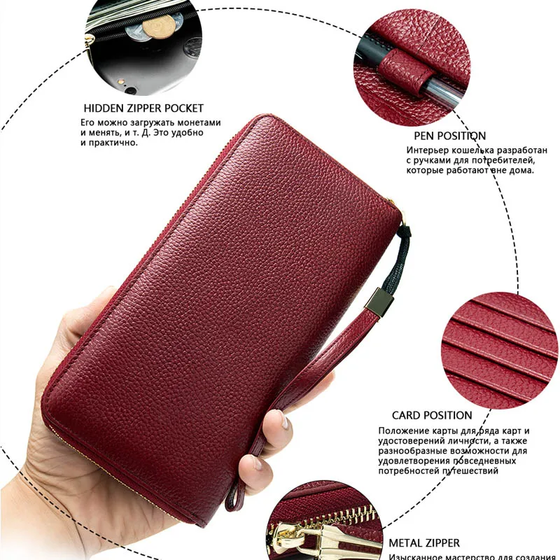 

WESTAL Leather Women Wallets Luxury Brand Wallets Designer Purse Long Female Clutch Genuine Leather Coin Purse Portomonee 8875