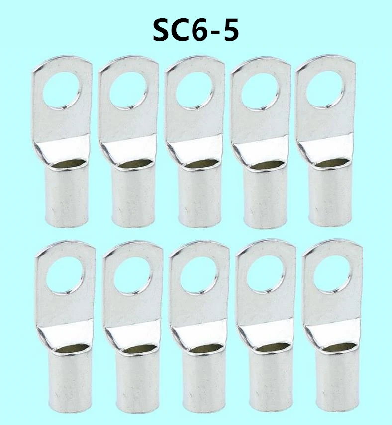 

Brand new SC6-5 Bolt Hole Tinned Copper Cable lugs Terminals set Wire terminals connector