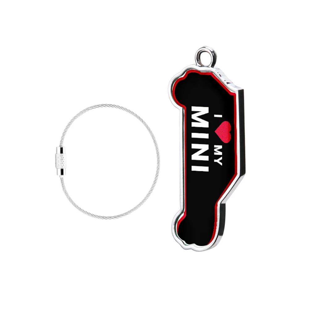 I Lover Mini Ring Брелок для ключей для мини Купера JCW One S R50 R52 R53 R55 R56 R60 R61 F54 F55 F56 F57 F60 аксессуары для автомобиля - Название цвета: I Lover Mini Ring