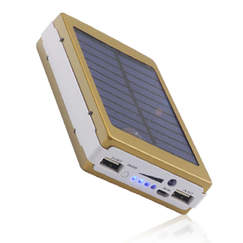 Новинка, 20 шт., светодиодный фонарь, 10000 мА/ч, солнечный внешний аккумулятор, внешний аккумулятор, зарядное устройство для смартфонов iPhone