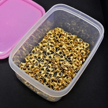 

AMUMIU 100PC Gold Color Lobster Parrot Lobster Buckle Clasps 12x7mm