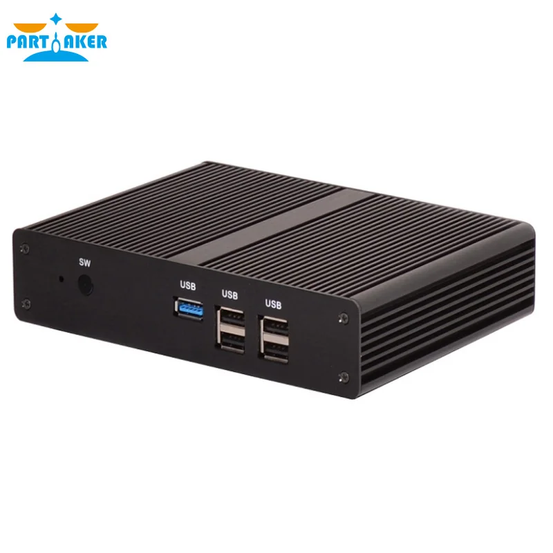 Partaker P4 Barebone PC Intel quad core J1800 J1900 процессор безвентиляторный ПК