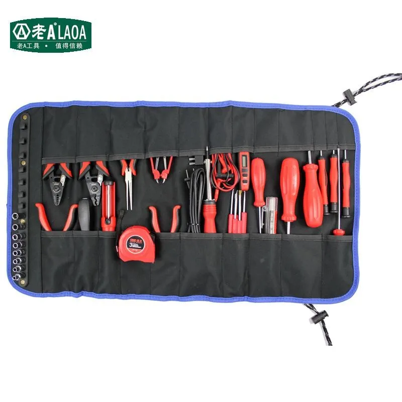 LAOA Multifunction Coiling block Tool Bags Portable Toolkit 600D Fabric Lengthen Tools package Solid Durable