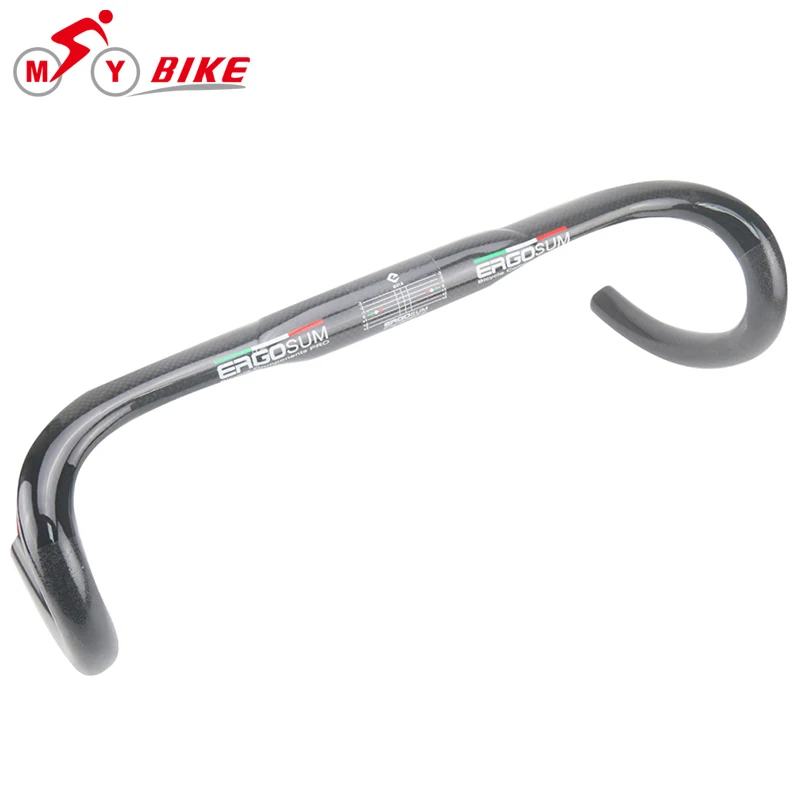 ERGOSUM Bike Road Handlebar Carbon Fibre Bicycle Handle Bars Road