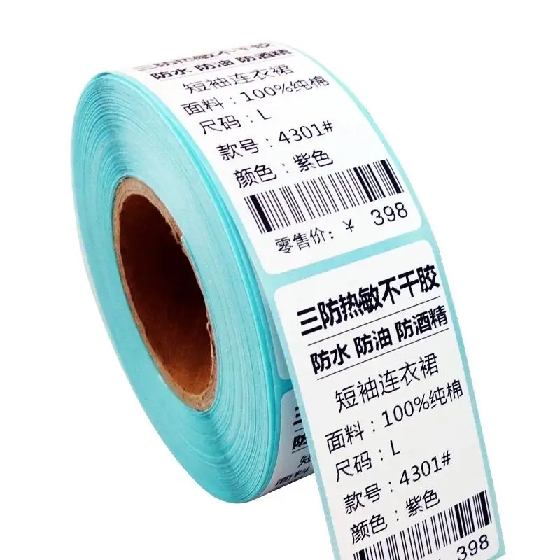 50 rolls thermal stickers mm 60x40 MT ø40 approved Thermal Paper High Quality 