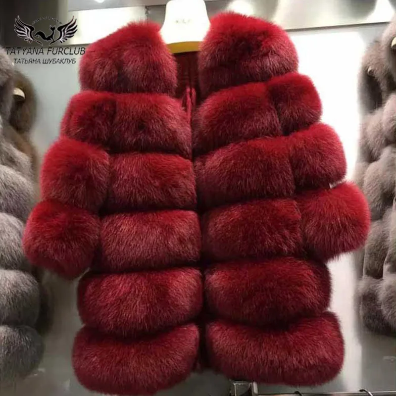 Long Renard Les Nouveaux Moyen Gray Pour Chaud Dames Outwear dark Type Tatyana Red Femmes Chaude 2018 Réel Fourrure Doux D'hiver De black Manteaux Manteau Prochainement Yw7qvU