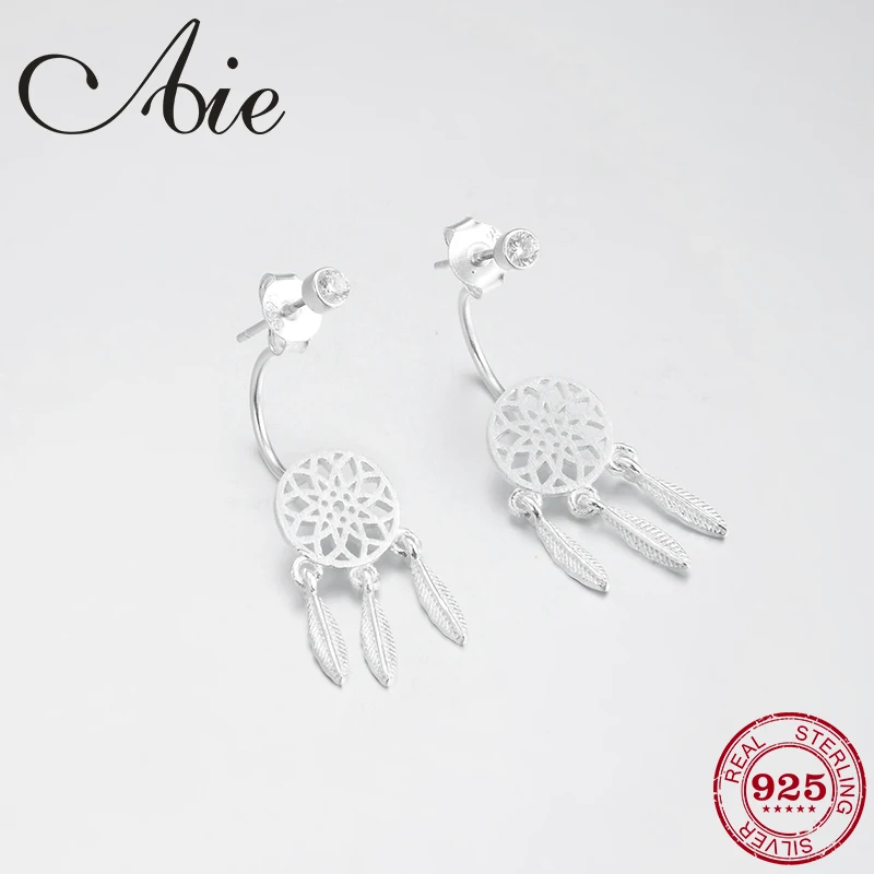 

2018 Fashion trend 925 Sterling Silver Dreamcatcher with Clear CZ Drop Earrings DIY gift fine fashion luxury Party Jewelry