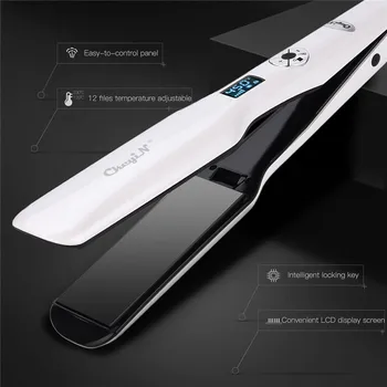 

Professional Ceramic Fast Heating Hair Straightener Portable Hair Flat Iron Straightening Irons LCD Display Hair Styling Tool