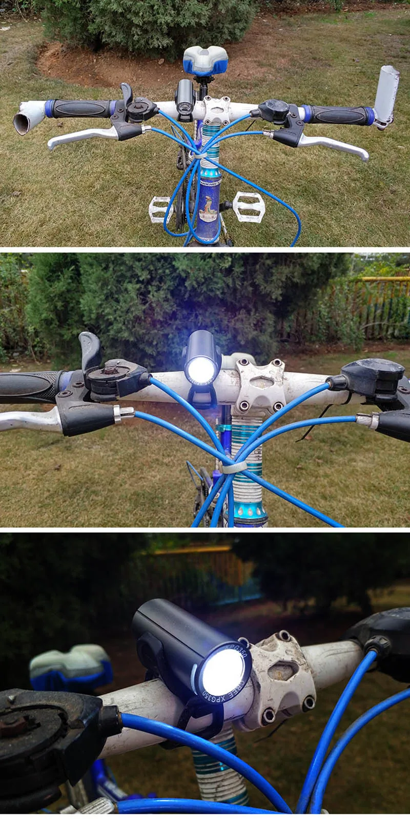 350 Lumens Waterproof Bicycle Light USB Charging Front Handlebar Lamp LED MTB Road Cycling Safety Bike Rear Taillight LT0107 (2)