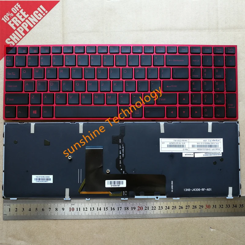 

Backlit US New keyboard for Clevo P650 P650SA P650SE P650SG Hasee shenzhou Z7 I7 D2 R2 Z7M Z8 Z6 I7 English