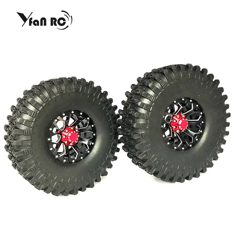 Yfan rc 4 шт. 1 9 &quotBeadlock обод колеса и набор резиновых шин для 1/10 RC Гусеничный SCX10 90046